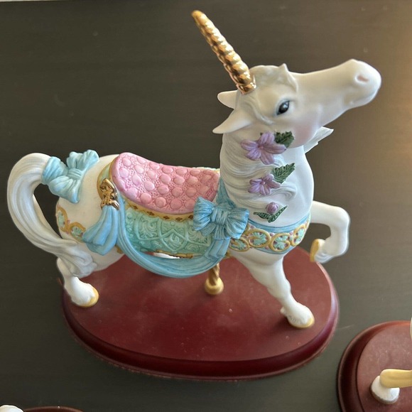 Lenox Carousel Collection Set of 3 Horse Porcelain Figurines Collectible Vintage - Picture 3 of 16